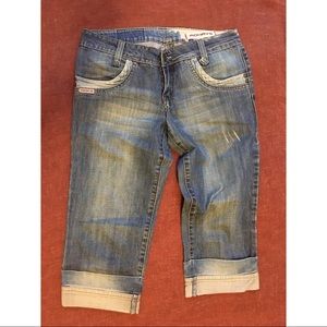 Mohave Cropped Capri Blue Denim Jeans Short Pants